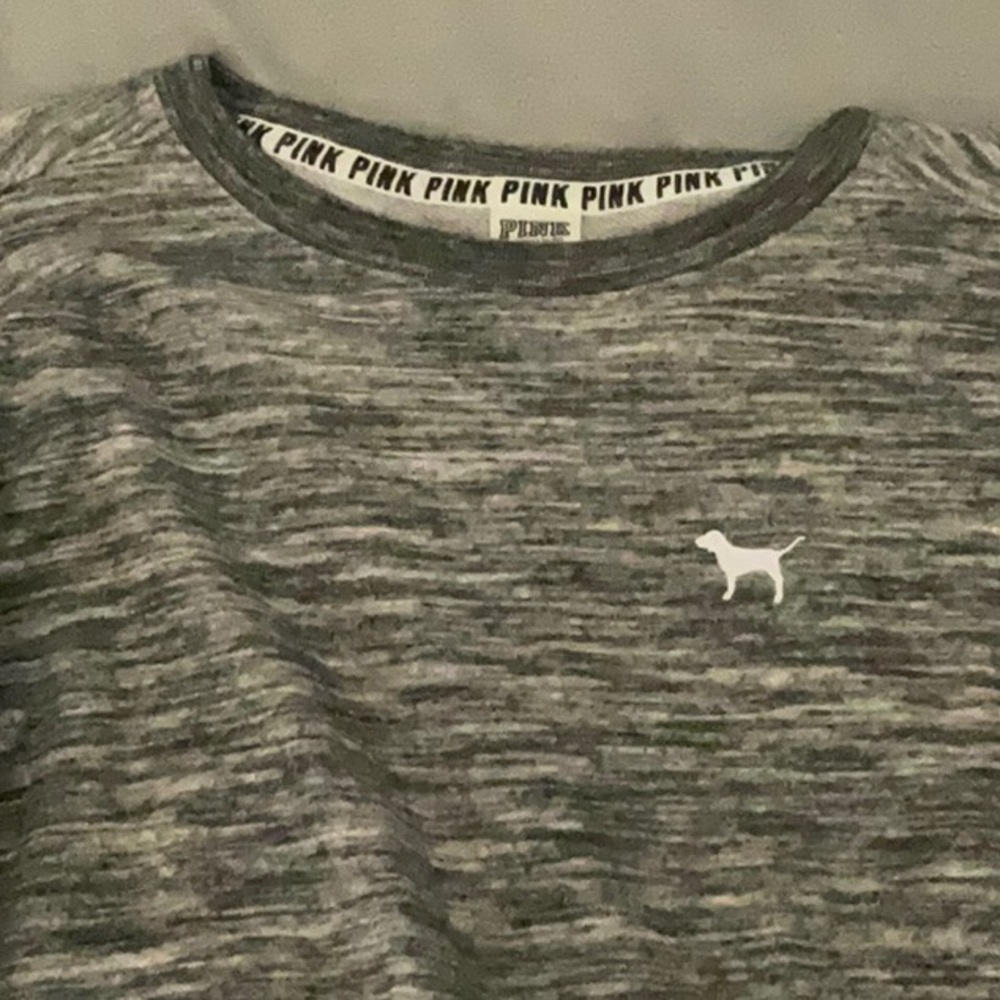 PINK Victoria's Secret Heathered Gray Tee